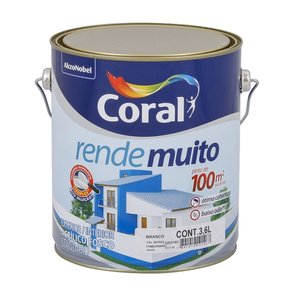 CORAL RENDE MUITO ACRIL FOSCO LARANJA CITRICO 3,6