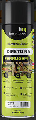 SPRAY BORRACHA LIQUIDA DIRETO NA FERRUGEM PRETO 400ML