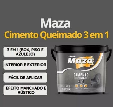 MAZA CIMENTO QUEIMADO ORIGINAL BD 23KG (3 EM 1 PISO)