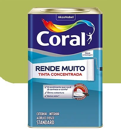 CORAL RENDE MUITO ACRIL FOSCO VERDE LIMAO  16LT