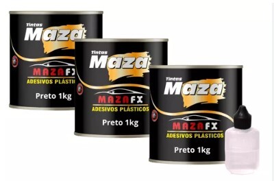 MAZA  ADESIVO PLASTICO PRETO 1K