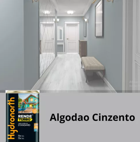 HYDRONORTH ACRILICO FOSCO MAX RENDE ALGODAO CINZENTO18L TURBO