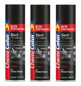 SPRAY CHEMICOLOR  ALTA TEMPERATURA PRETO FOSCO 350ML