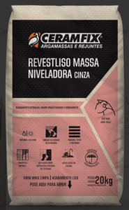 CERAMFIX REVESTELISO MASSA NIVELADORA  CINZA 20KG