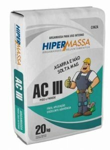 HIPERMASSA  ARGAMASSA  ACIII CINZA 20KG INT/EXT