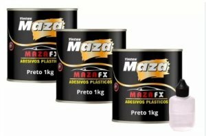 MAZA  ADESIVO PLASTICO PRETO 1K