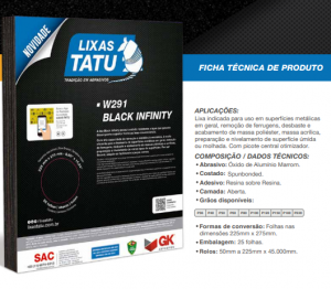 TATU LIXA BLACK INFINITY MULTIUSO 100