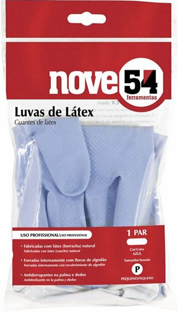 VONDER LUVA LATEX AZUL C/FORRO PEQ