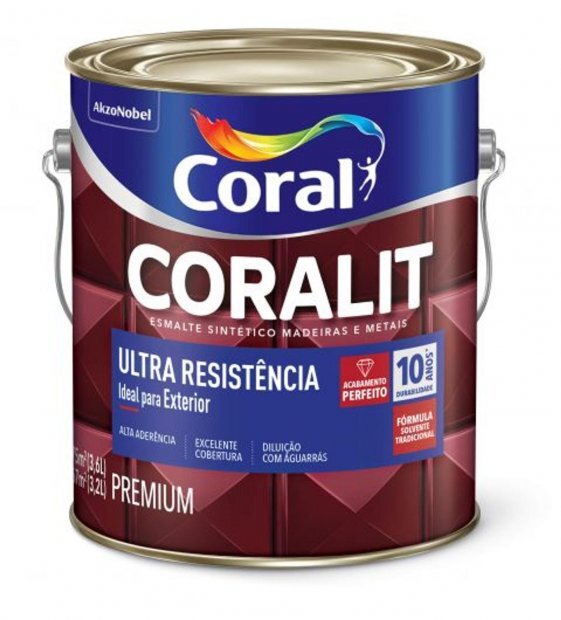 CORALIT ESMALTE BRANCO FOSCO 3.6 ULTRA RESISTENCIA