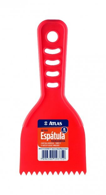 ATLAS ESPATULA PLASTICA DENTADA 8CM