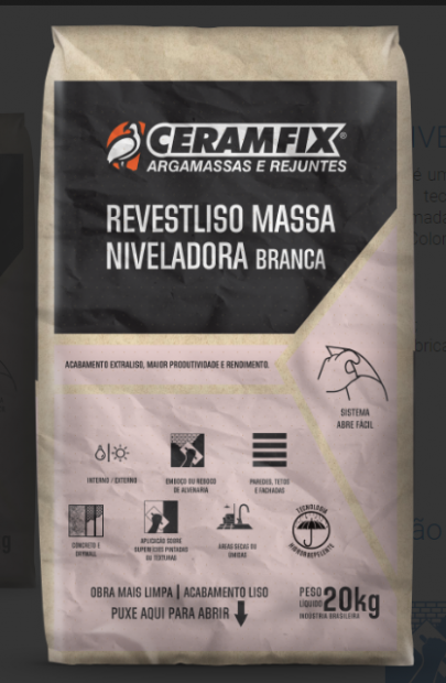 CERAMFIX REVESTELISO MASSA NIVELADORA  BRANCO 20KG