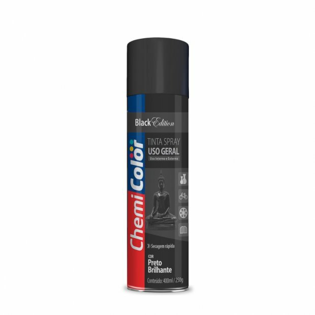 SPRAY CHEMICOLOR USO GERAL PRETO BRILHANTE 400ML