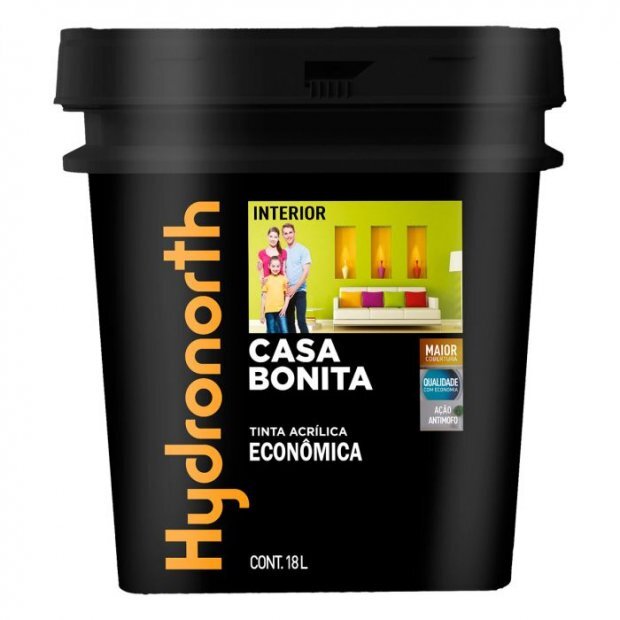 HYDRONORTH ACRILICO FOSCO ECONOMICA PRETO 18L