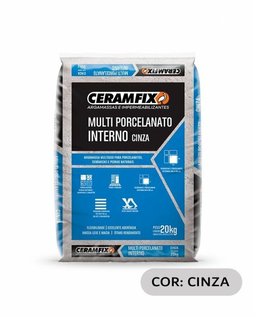 CERAMFIX IDEALE PORCELANATO INTERNA CINZA 20KG