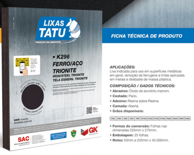 TATU LIXA FERRO 050